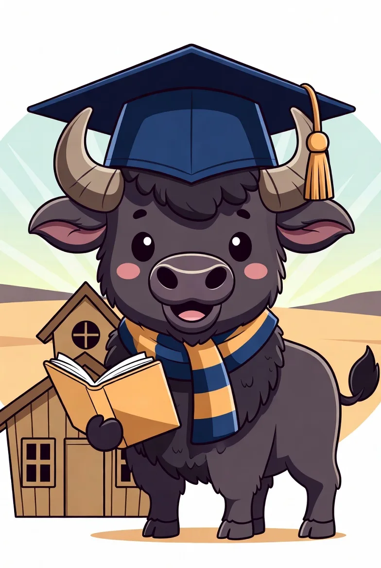 North Dakota state bison — symbol of the North Dakota education community